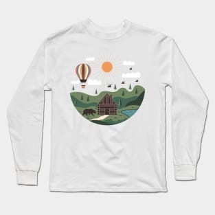 Forest Cabin Long Sleeve T-Shirt